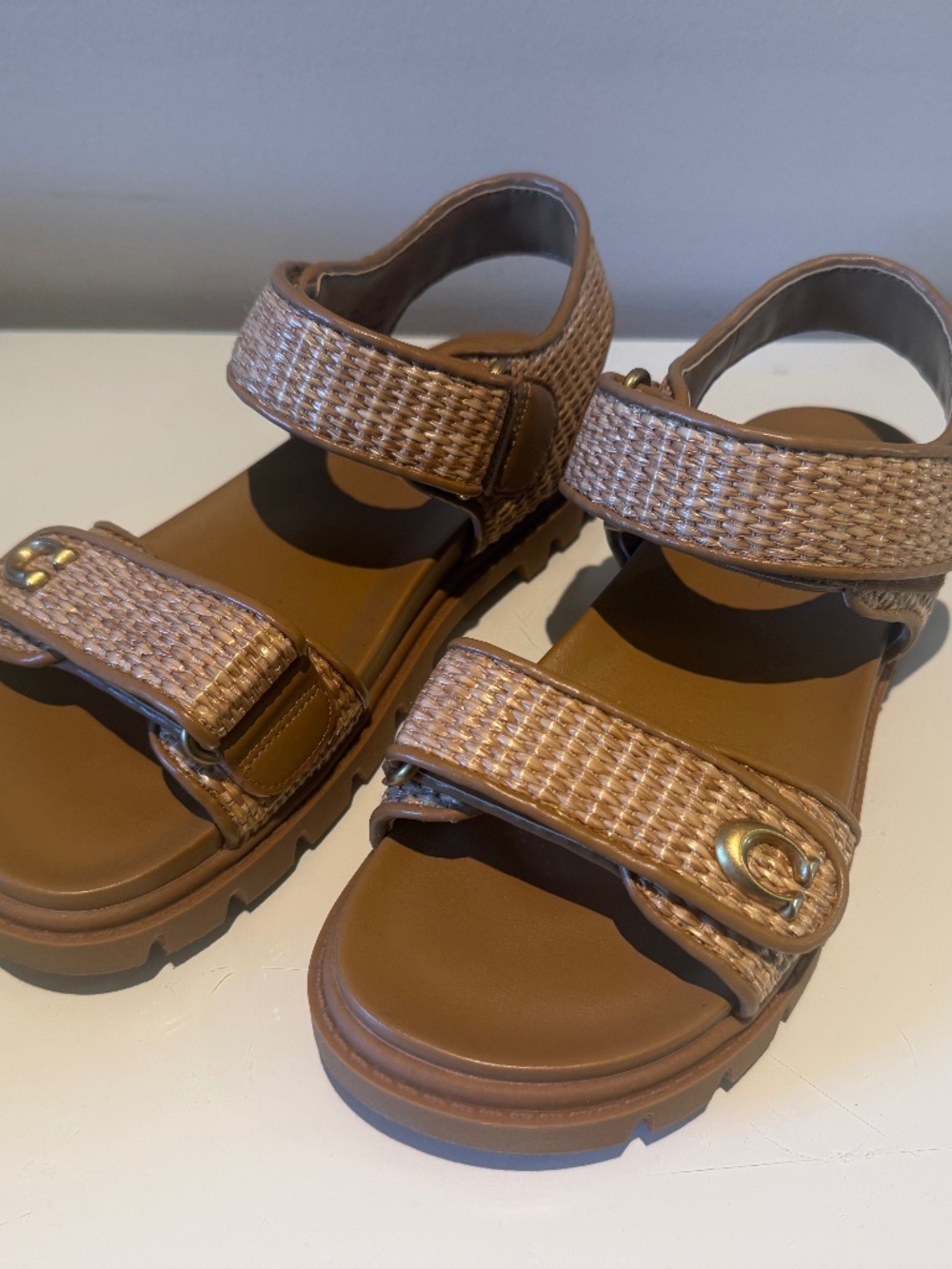 BRAND NEW Coach Brynn Straw Sandal